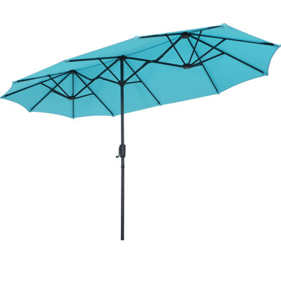 Arlmont & Co. 13FT Patio Umbrella with 12 Sturdy Ribs, Crank