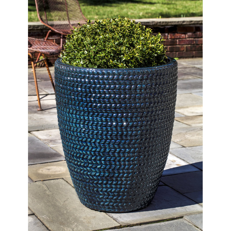 Sisal Handmade Planter, Indigo Rain