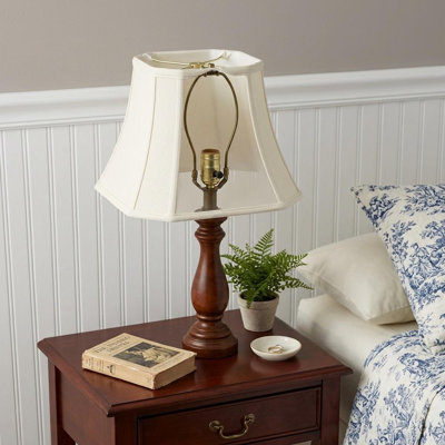 Abat-jour carré en soie blanche Monay Shantung