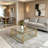 33.5" Square Glass Coffee Table