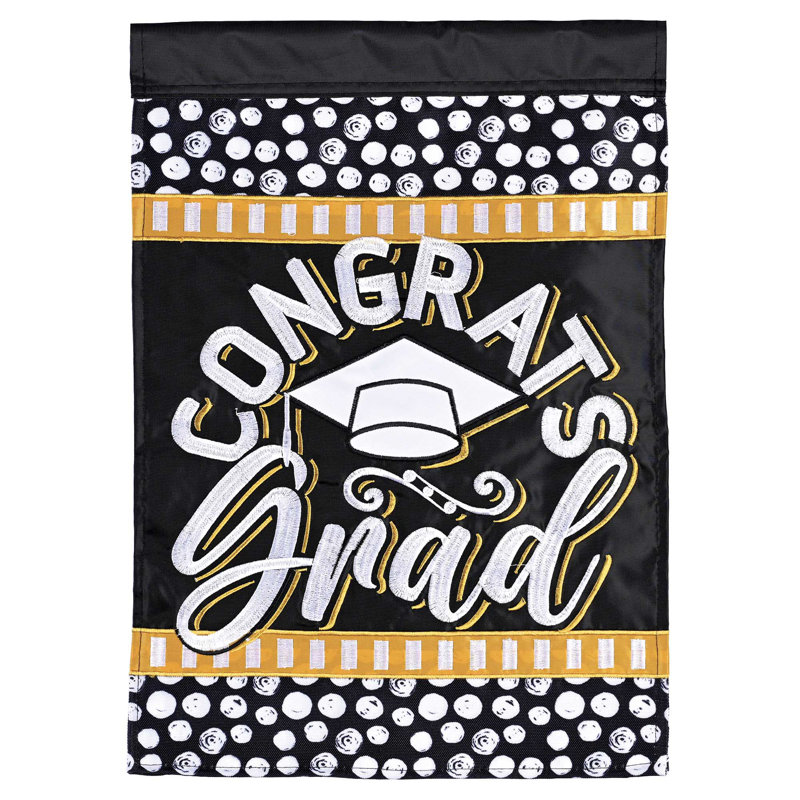 Drapeau Congrats Grad 13 x 18