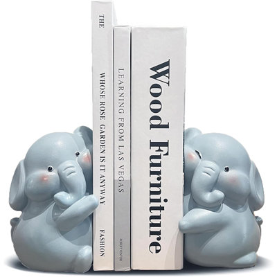 Cute Elephant Bookends Decoration, Book Ends For Heavy Books, Book Holders For Shelves In Home Office Children’S Rooms Desk Bookshelf, Great Christmas Birthday Gift