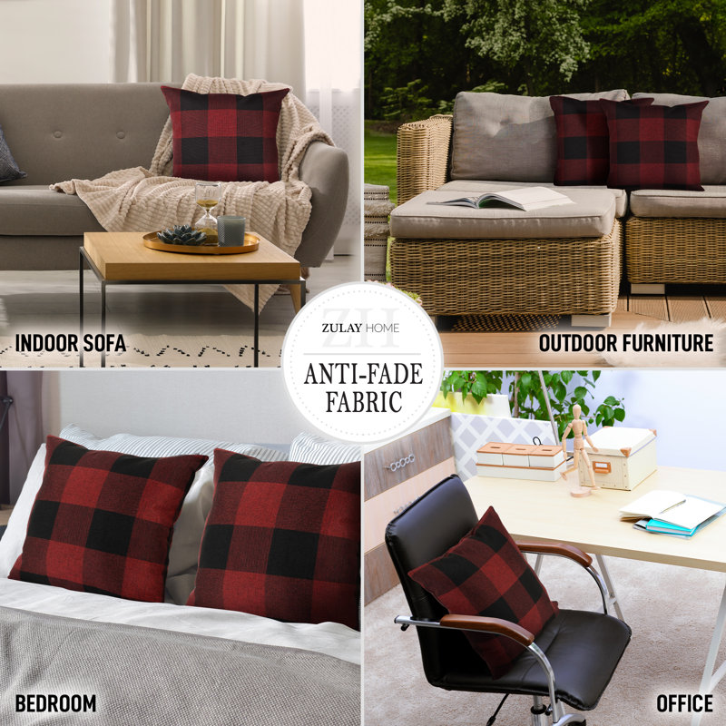 Ensemble de 2 coussins décoratifs à motif écossais Zulay Home