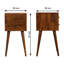 Lulie 30cm W Solid Wood Bedside Table