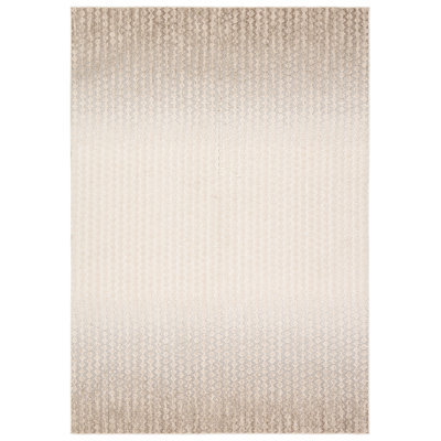 Ebern Designs Leighton Powerloomed Ombre Cream Area Rug