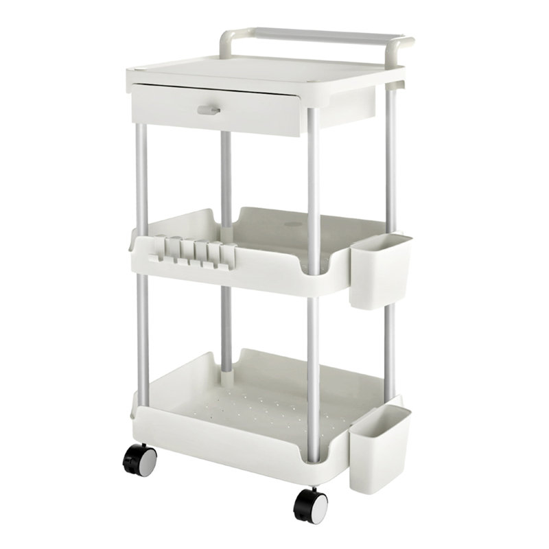 Metal Bar Cart, White