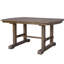 Table de salle à manger extensible de 60 à 78 po, table de cuisine en bois de ferme avec rallonge amovible, grande table extensible pour 4 à 8 personnes (brun)-835619681