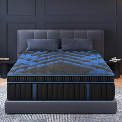 14'' Medium-Firm Hybrid Mattress With Cooling Gel Memory Foam And Pocket Springs, Bed-In-A-Box