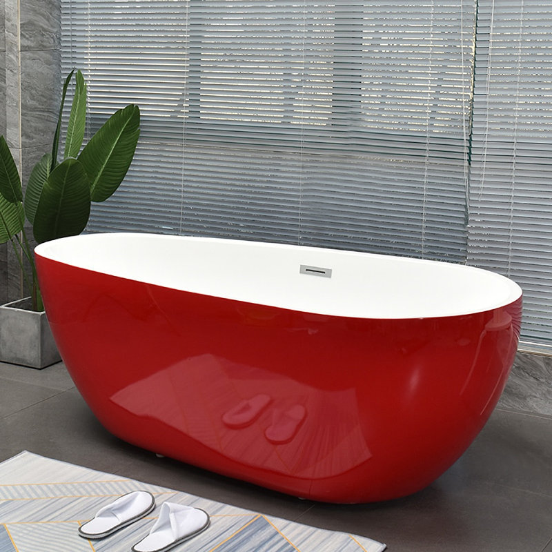 Baignoire 63 x 29,5, Rouge / blanc