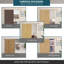 HOMCOM Modern Sliding Barn Door Hardware Kit Track System Gear Set Divider