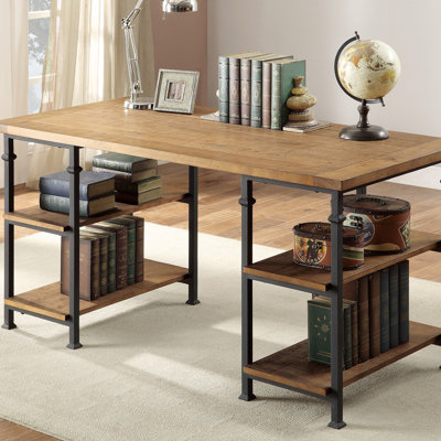 Table de bureau vintage 1 pièce avec 4 tablettes ouvertes