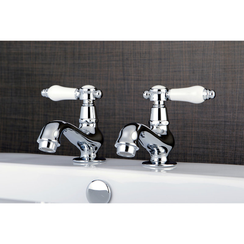 Kingston Brass Bel-Air Two-Handle Deck Mount Basin Tap Faucet, Polished Chrome