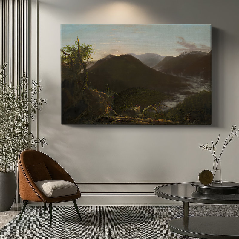 Lever de montagne, toile de Catskill-Thomas Cole-Gallery - 1826, 18 x 27