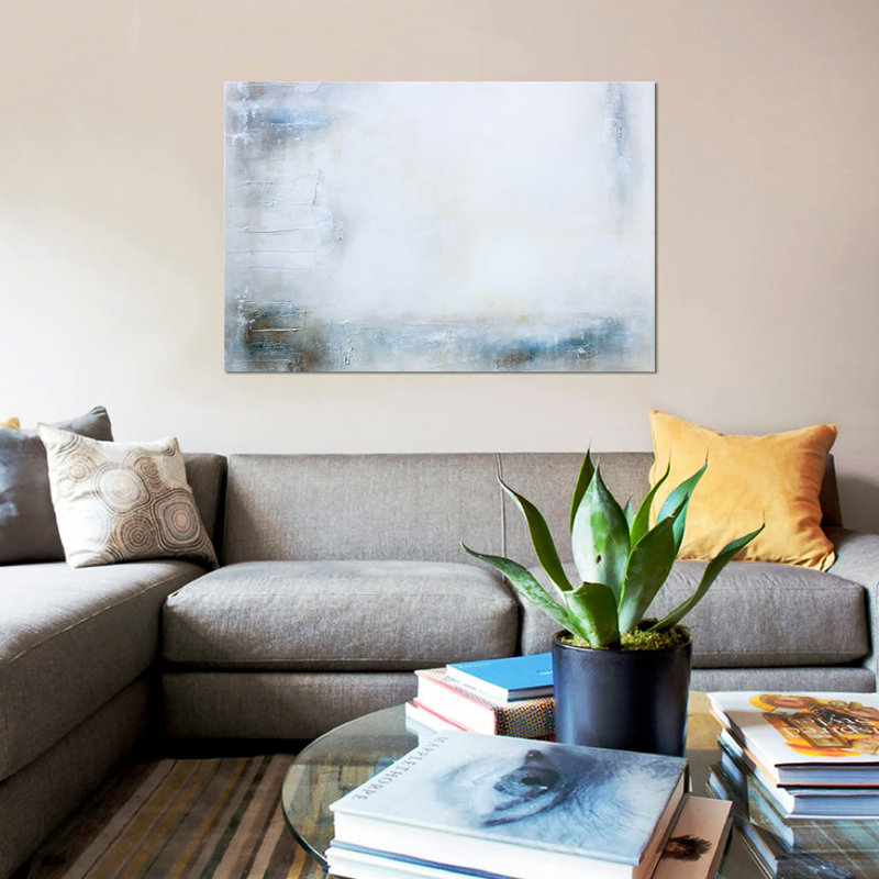 « en rive », reproduction sur toile, H 40 po x l 60 po x P 1,5 po, Toile tendue, Pas de tapis