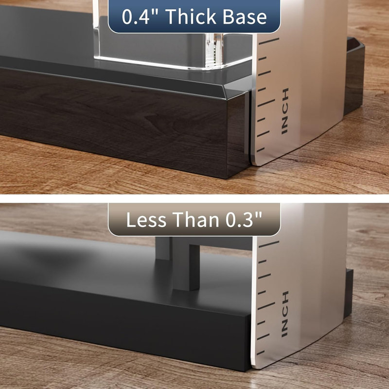 Acrylic Business Card Holder, 2Pcs, Matte Stable Base, Holds 60-80 Cards, Desktop Gift Card Display Stand for Commercial Use