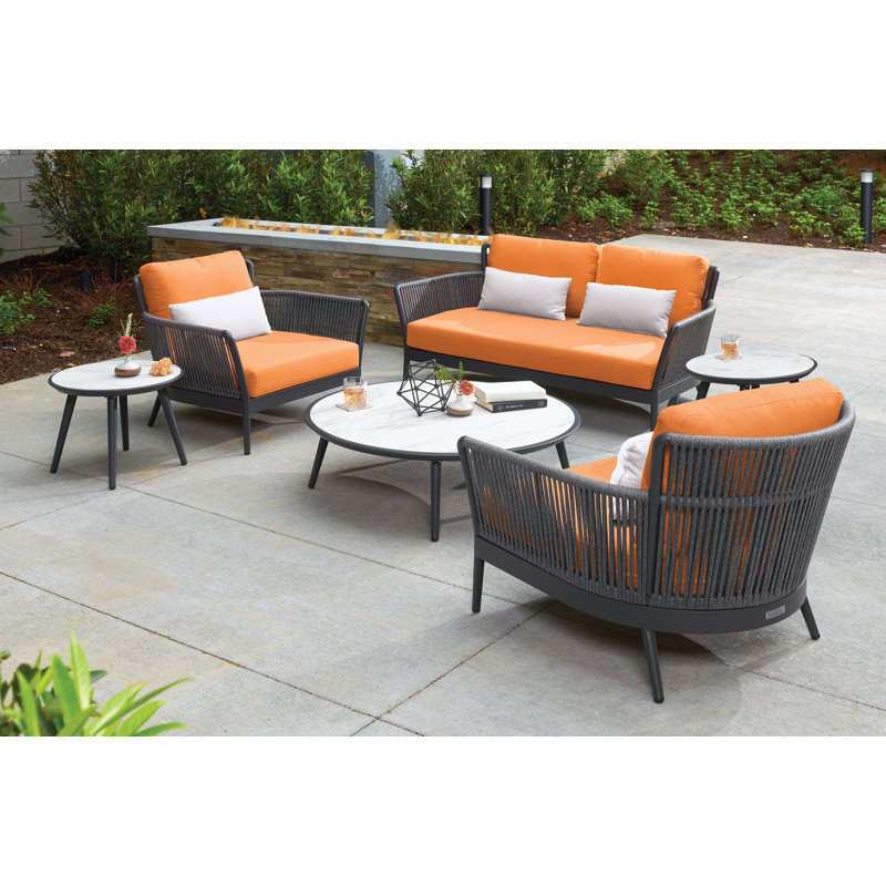 Nette Outdoor Lounge Chair, Yes, Tangerine