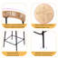 Tabourets de bar tissés à la main avec dossier, ensemble de 2 tabourets ronds en corde de papier avec repose-pieds pour îlot de cuisine et salle à manger-2069226997