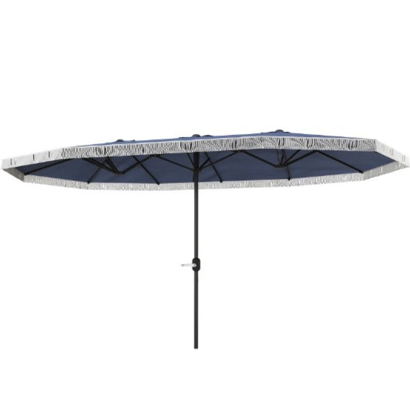 Parasols de patio spacieux, en acier polyester, style frange pour la cour