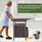  40.5" Solid Fir Wood Outdoor Grill Cart with Stainless Steel Tabletop, Rolling BBQ Prep Station with Foldable Drop Leaf, Lockable Wheels, Storage Drawer Cabinet Spice Rack & Built-In Bottle Opener for Backyard Patio Garden Barbecue-1560305123