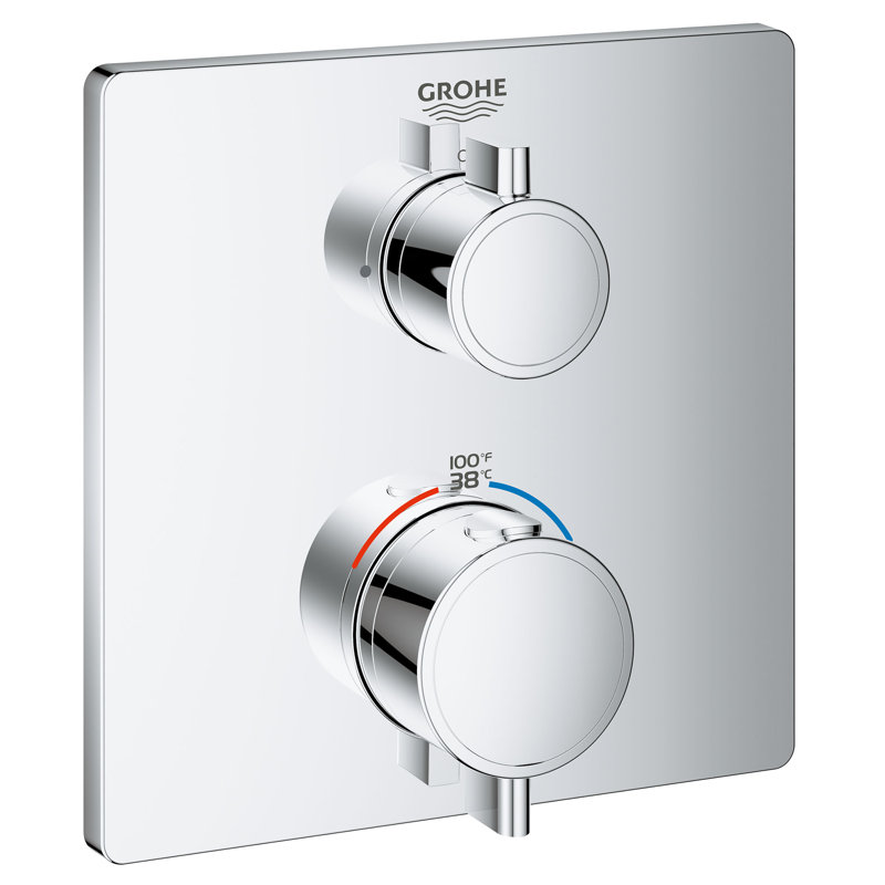 Grohtherm® Single Function 2-Handle Thermostatic Trim, Chrome