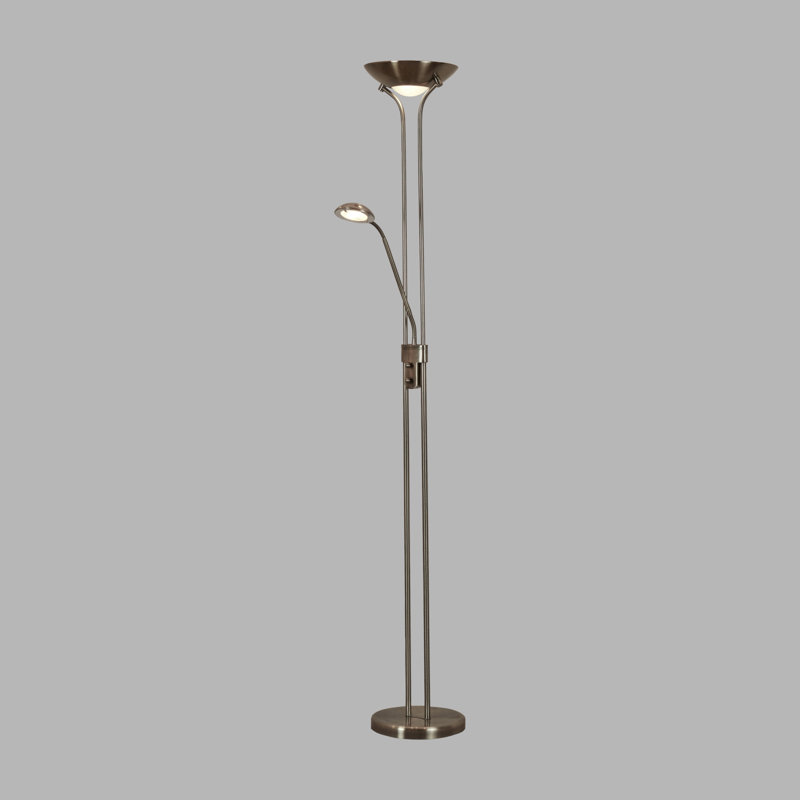 Vamyr 180cm LED Torchiere Floor Lamp, Antique Brass