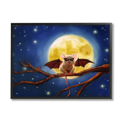" Halloween Mouse Animal Full Moon Bat Costume " by Lucia Heffernan