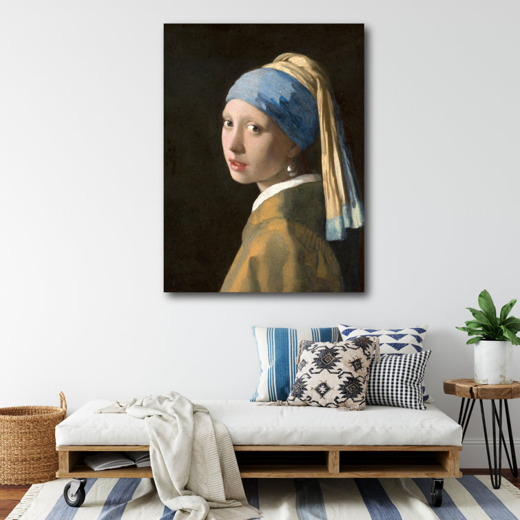 Canora Grey Girl With A Pearl Earring On Canvas by Johannes Vermeer ...