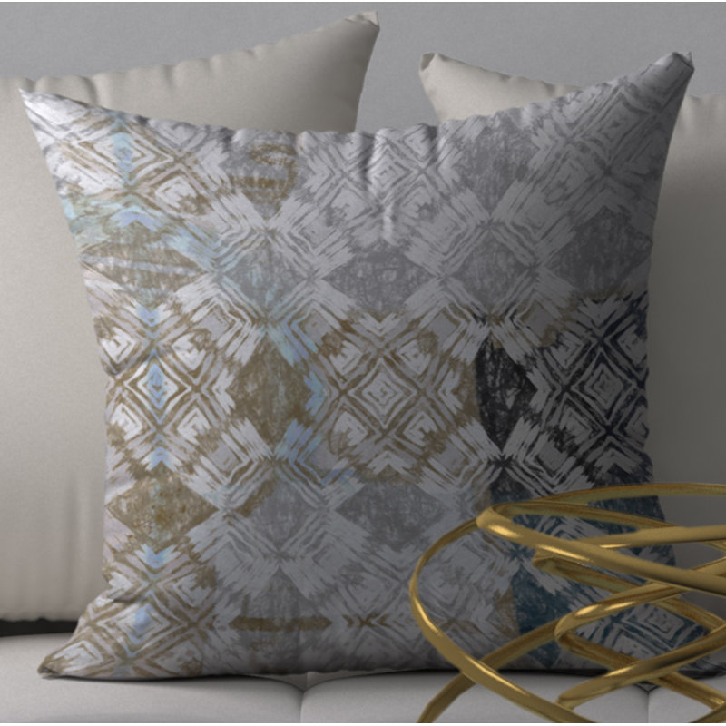 Abstract Throw Pillow, 24" H x 24" W