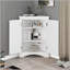 Armoire de rangement triangulaire avec tablettes réglables, pour l'organisation de la salle de bain et de la cuisine-2042534915