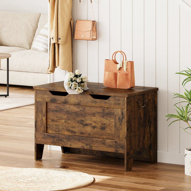Coffre de rangement, banc de rangement, Brun