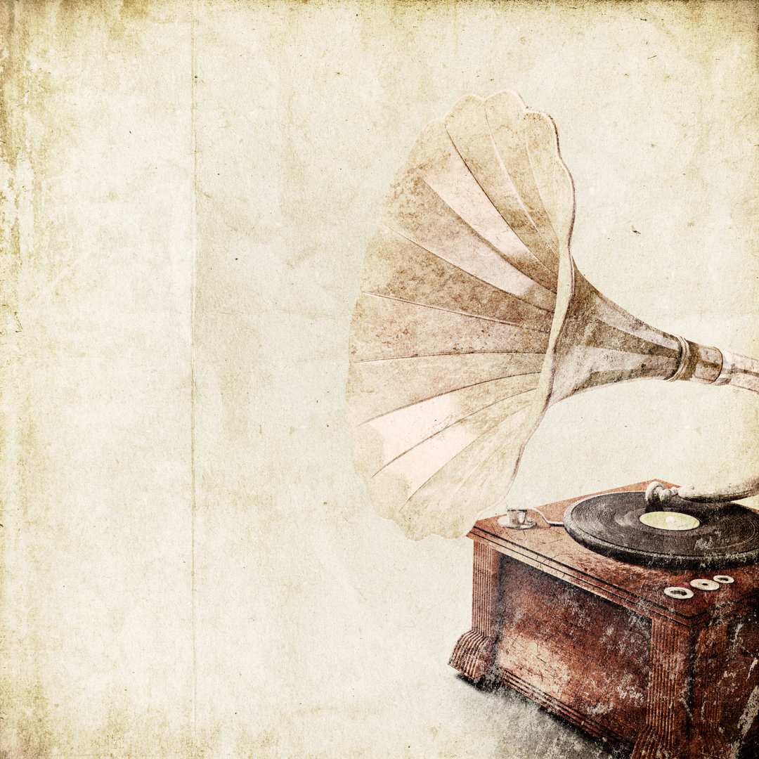 Leinwandbild Old Gramophone von Vadmary