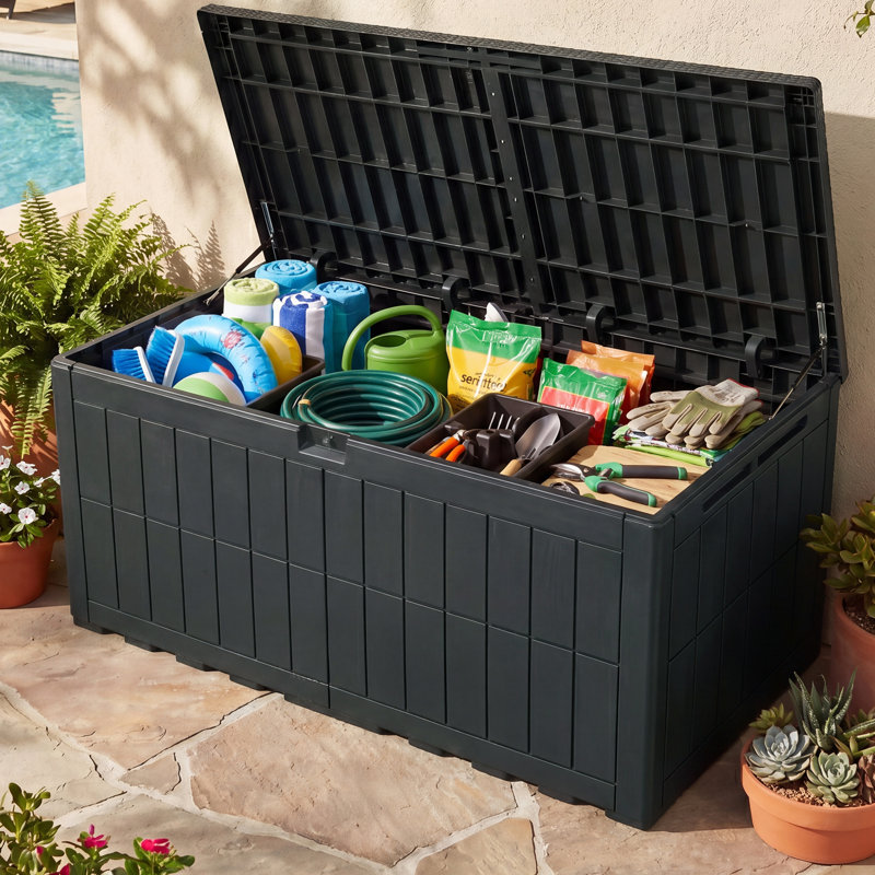 Coffre de terrasse avec verrou Balconera, 140, Gris