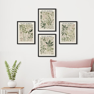 " Green Leaves " 4 - Pieces