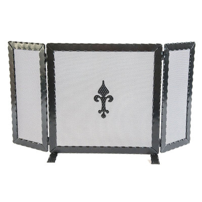 Bolick 3 Panel Iron Fireplace Screen