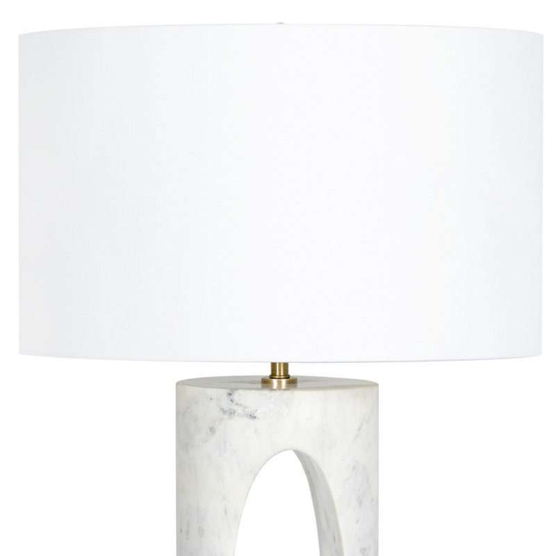 Portia Marble Table Lamp, White