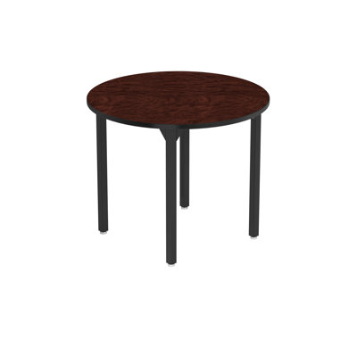 Heavy-Duty Fixed Height Activity Table, 36" Round, Particleboard Core/T-Mould, Black Frame