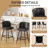 Modern Swivel Upholstered Counter Stool with Durable Metal Frame-381886293