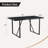 Modern Rectangular Engineered Wood Dining Table, Black-48907801