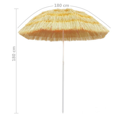 Novalee 160 cm W X 160 cm D Round Beach Parasol with Manual Lift