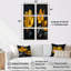 Ensemble de 6 décorations murales cornichon monochrome jaune et noir-770808557-770808558
