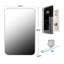 Armoire de salle de bain 16 po x 24 po avec tablette de miroir - Cadre en métal blanc, réglable, miroir de rangement encastré, réglable-1467950147