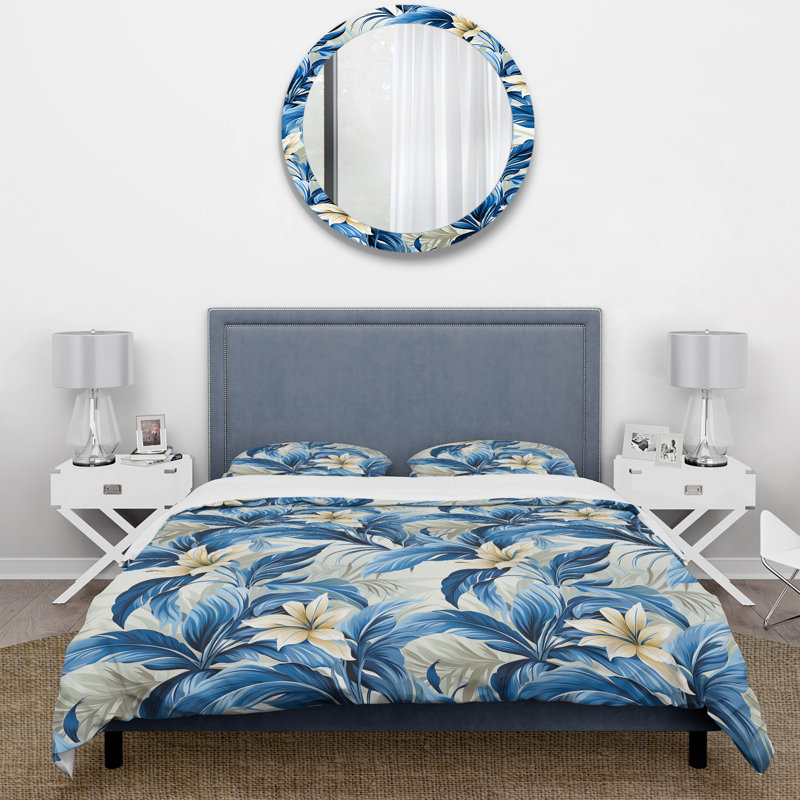 Literie Azure Oasis, Housse de couette pour très grand lit et 2 très