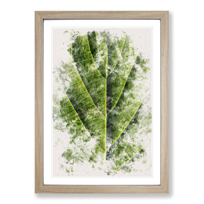 Leaf Pathways - Picture Frame Painting Print, 87cm H x 62cm W x 2cm D, Oak Framed