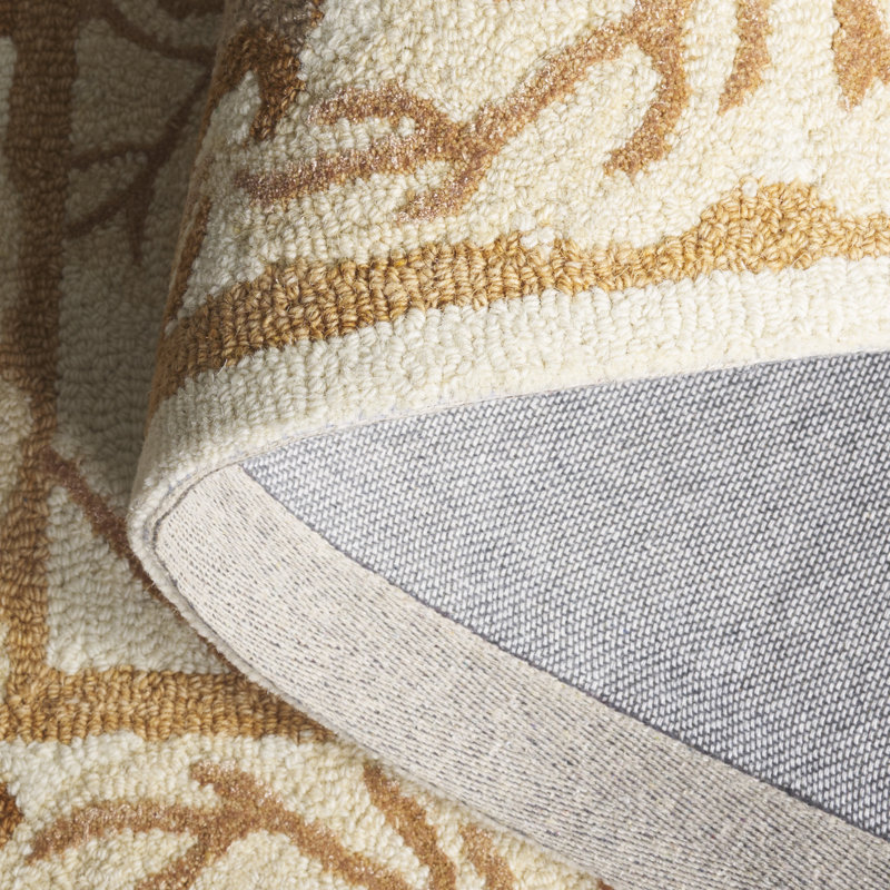 Earthly Treasures Hand Tufted Wool;Cotton;Viscose Geometric Indoor Rug, Rectangle 5' x 8'