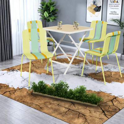 Portable Dining Table Sets(Must include both Table and Chair) Modern Metal Patio