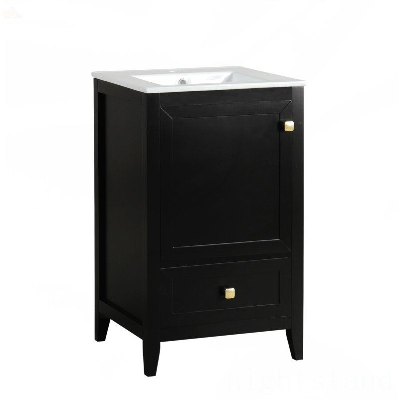 Meuble-lavabo de 20 po avec lavabo, Blanc