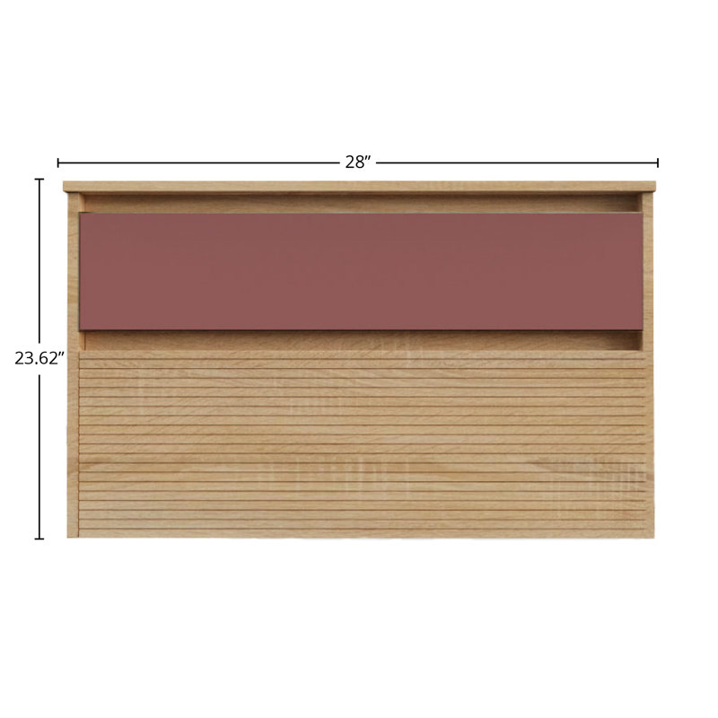 Bathroom Vanity Cabinet CODE Collection by DAX, Red, 28" W
