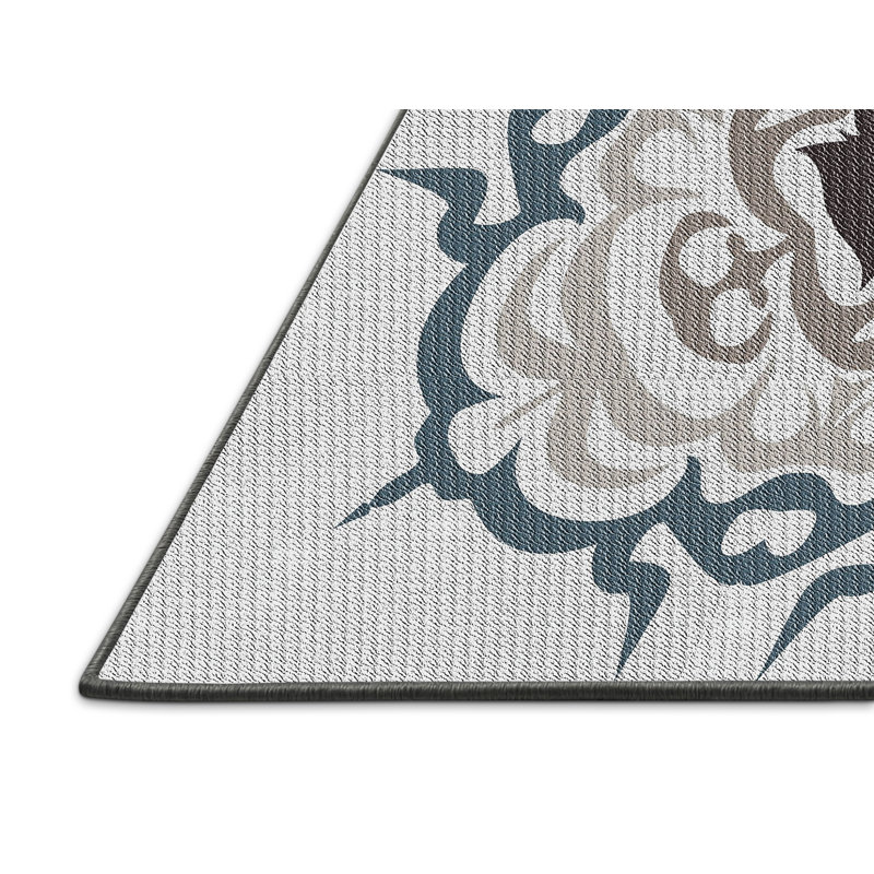 Damask Indoor Rug, Rectangle 5' x 7'