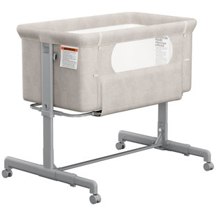 Baby Bassinet Bedside Sleeper with Cozy Mattress and 6 Height Adjustable for Newborn to Toddler