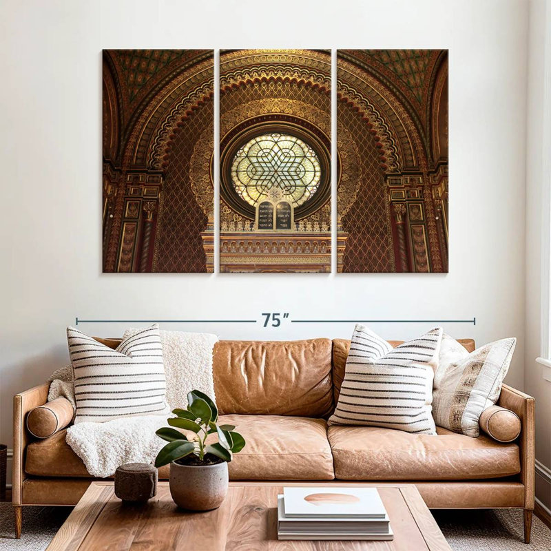 Spanish Synagogue Interior, 42" H x 65" W